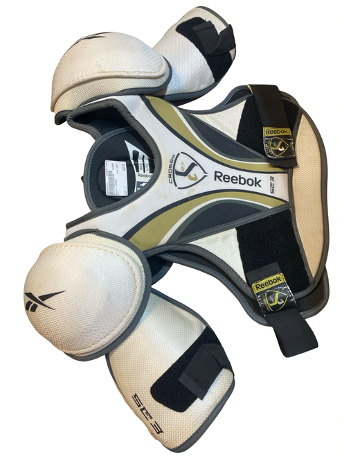 Vist Large View of Product Image Which is Used Reebok CROSBY Senior Shoulder Pads LG