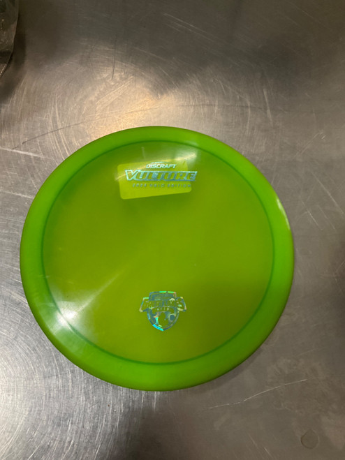 Vist Large View of Product Image Which is Used Discraft VULTURE Disc Golf Driver Neon Green