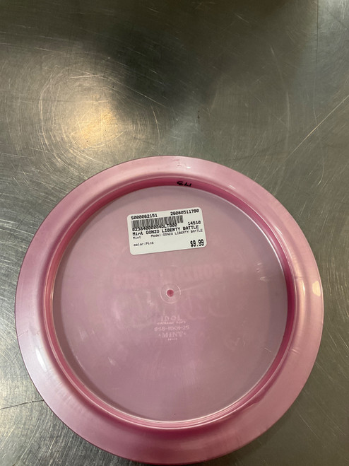 Vist Large View of Product Image Which is Used Mint GONZO LIBERTY BATTLE Disc Golf Driver Pink