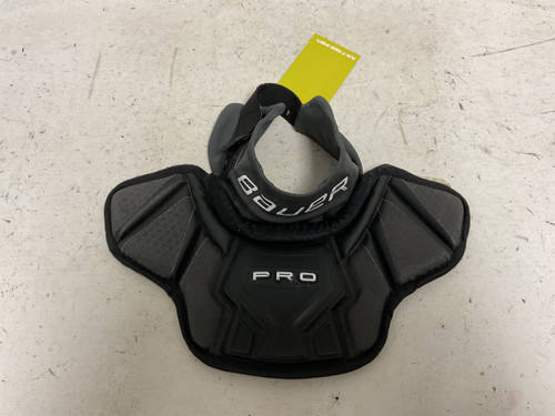 Vist Large View of Product Image Which is Used Bauer PRO JR NECK GUARD Hockey Accessory Black Junior