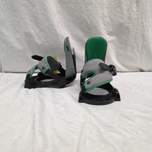 Vist Large View of Product Image Which is Used Burton PROGRESSION Boys Binding Only Black And Green XS