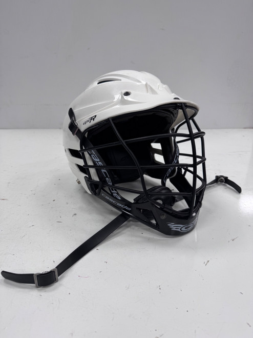 Vist Large View of Product Image Which is Used Cascade CPV-R MED LARGE Lacrosse Helmet White M/L