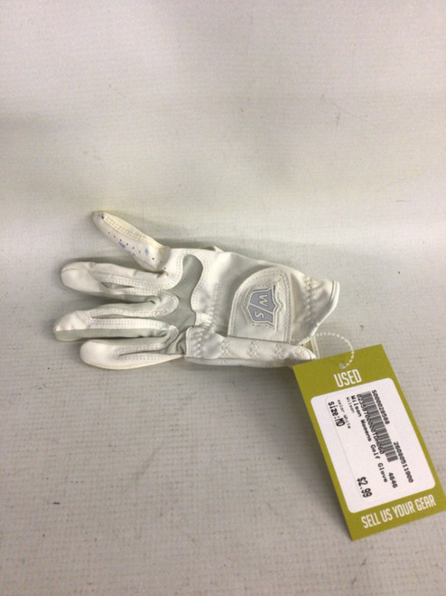 Vist Large View of Product Image Which is Used Wilson Womens Golf Glove White MD