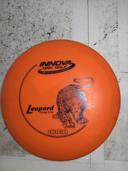 Vist Large View of Product Image Which is Used Innova DX LEOPARD Disc Golf Driver Orange 163g