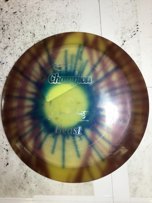 Vist Large View of Product Image Which is Used Innova CHAMPION BEAST Disc Golf Driver Yellow 165g