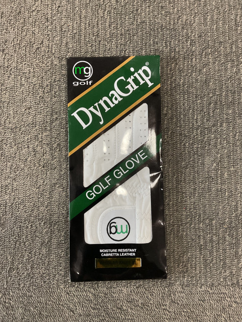 Vist Large View of Product Image Which is Used MG Golf DYNAGRIP Mens Golf Glove White XL