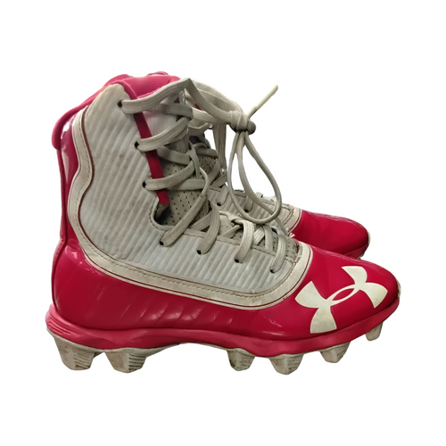 Vist Large View of Product Image Which is Used Under Armour HIGHLIGHT Jr FB Cleats Red Junior 01