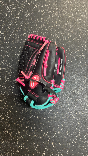 Vist Large View of Product Image Which is Used Rawlings HIGHLIGHT SERIES BB/SB Glove RH Throw Black 11 1/2"