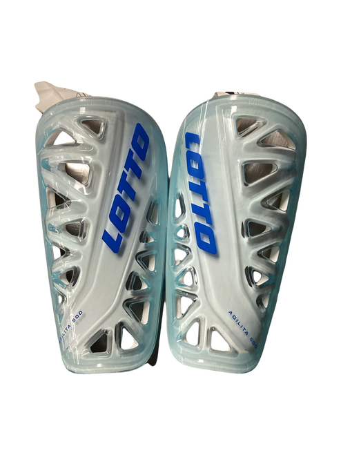 Vist Large View of Product Image Which is Used Lotto Soccer Shin Guards Junior Royal Blue MD