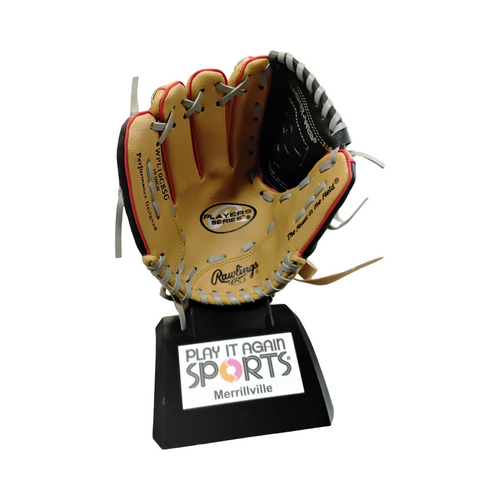 Vist Large View of Product Image Which is Used Rawlings WPL10CBSG BB/SB Glove LH Throw Tan 10"