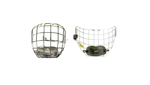 Vist Large View of Product Image Which is Used Bauer PROFILE II Hockey Wire Mask Black And White M/L