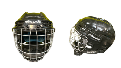 Vist Large View of Product Image Which is Used Bauer PRODIGY YOUTH Helmet Cage Combo Black SM