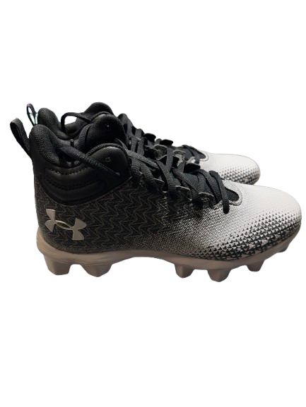 Vist Large View of Product Image Which is Used Under Armour SPOTLIGHT JNR 4.0 Jr FB Cleats Black And White Junior 04