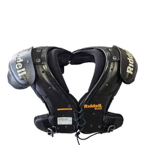 Vist Large View of Product Image Which is Used Riddell BLAZE YOUTH SHOULDER PADS FB Shoulder Pads Black XL