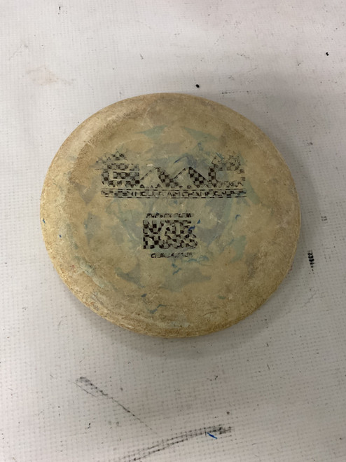 Vist Large View of Product Image Which is Used Discraft NATE DOSS RUBBER CHALLENGER Disc Golf Putter Tan