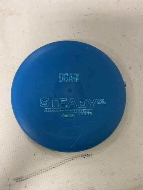 Vist Large View of Product Image Which is Used DGA STONE STEADY BL Disc Golf Putter Royal Blue