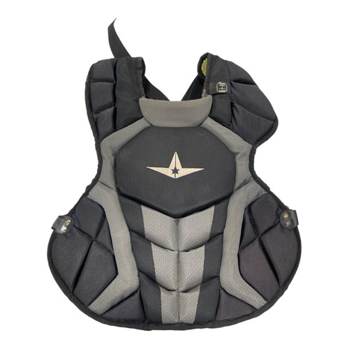 Vist Large View of Product Image Which is Used All-Star CPCC912S7X Catchers Chest Protector Black Youth