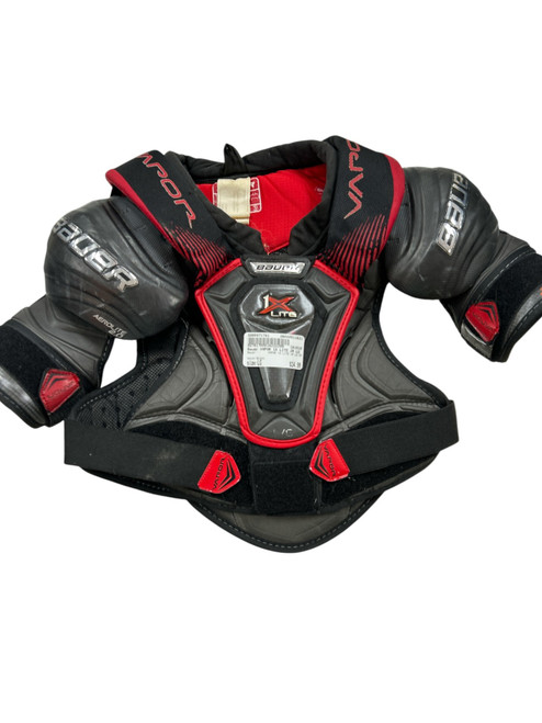 Vist Large View of Product Image Which is Used Bauer VAPOR 1X LITE JR LG SP Junior Shoulder Pads Black LG