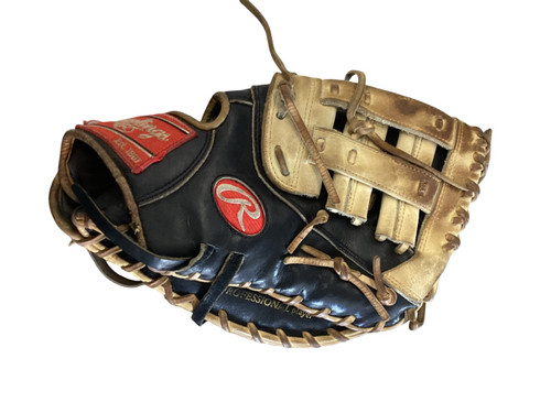 Vist Large View of Product Image Which is Used Rawlings HEART OF THE HIDE BB/SB First Base RH Throw Black 12 1/2"