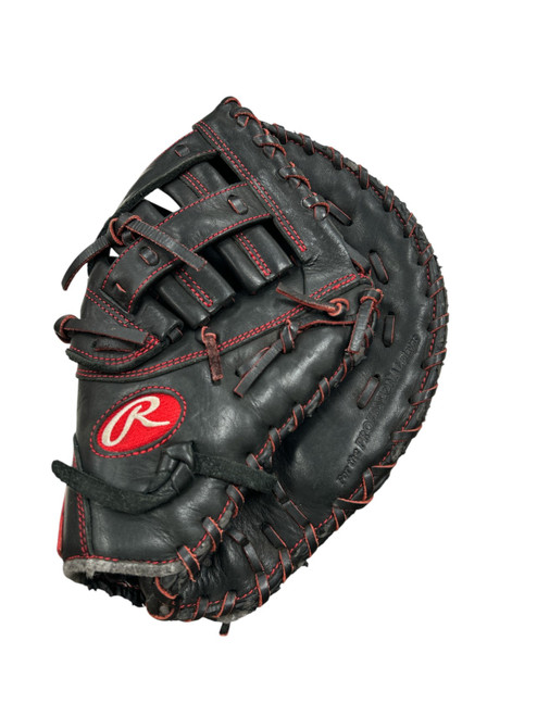 Vist Large View of Product Image Which is Used Rawlings R9YPTFM16B RHT GLOVE BB/SB First Base RH Throw Black 12"
