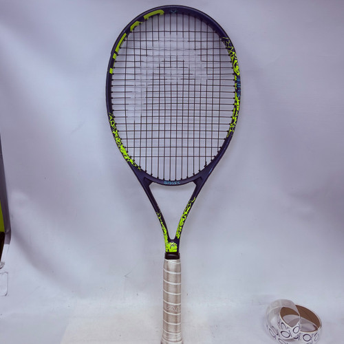 Vist Large View of Product Image Which is Used Head MX SPARK ELITE Adult Tennis Racquet Navy Blue 4 1/4"