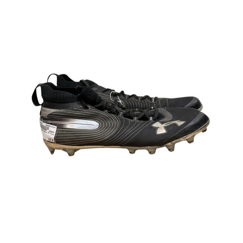 Vist Large View of Product Image Which is Used Under Armour Adult FB Cleats Black Senior 14