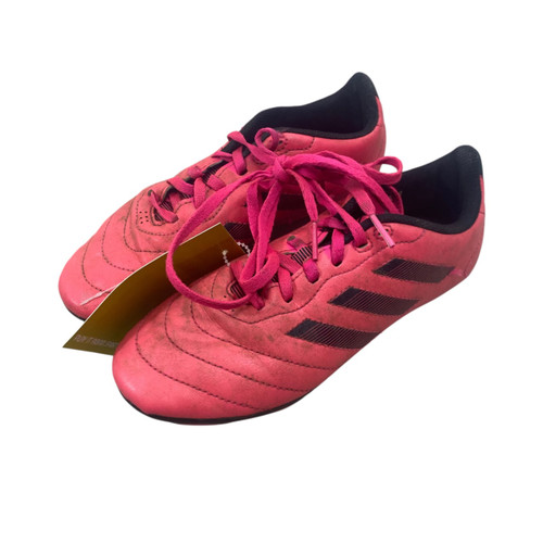 Vist Large View of Product Image Which is Used Adidas Soccer Cleats Pink Junior 04.5