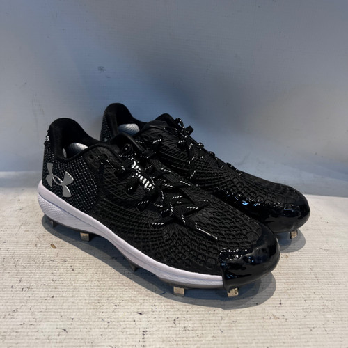 Vist Large View of Product Image Which is Used Under Armour UA BLACK BB/SB Cleats Black Senior 9.5