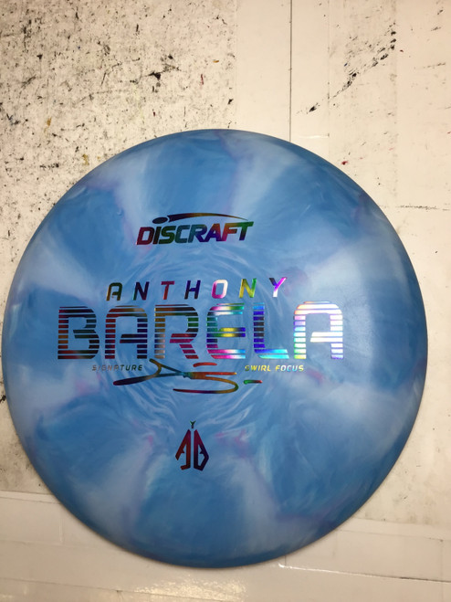 Vist Large View of Product Image Which is Used Discraft CT SWIRL FOCUS Disc Golf Putter Royal Blue 175g