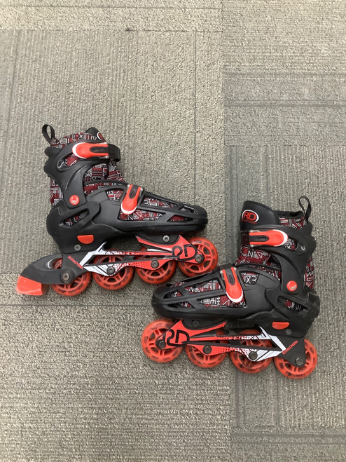 Vist Large View of Product Image Which is Used RollerDerby ADJ 3-6 Junior Rec Fitness Skates Red Adjustable