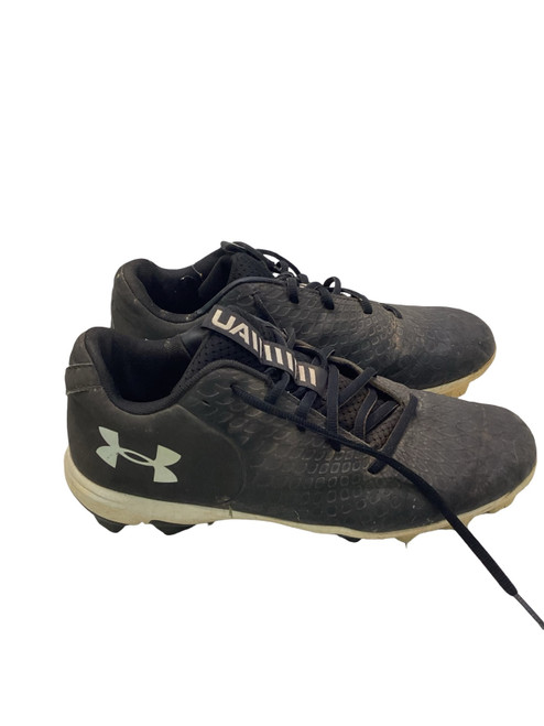 Vist Large View of Product Image Which is Used Under Armour 12 SPIKE BB CLEATS BB/SB Cleats Black Senior 9.5