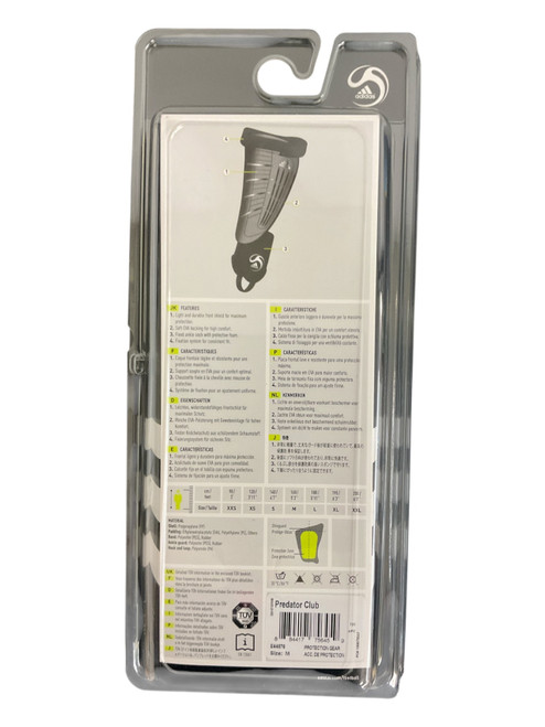 Vist Large View of Product Image Which is Used Adidas PREDATOR CLUB Soccer Shin Guards Adult Black MD