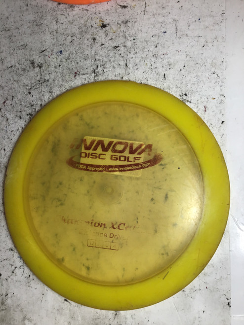 Vist Large View of Product Image Which is Used Innova CHAMPION XCALIBER Disc Golf Driver Yellow 173g