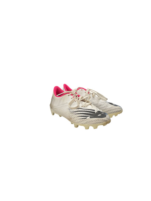 Vist Large View of Product Image Which is Used New Balance Soccer Cleats White And Black Youth 13.0
