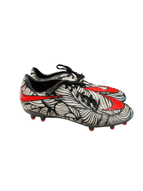 Vist Large View of Product Image Which is Used Nike HYPERVENOM SZ 9.5 Soccer Cleats White/Black/Red Senior 9.5