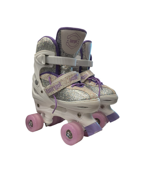 Vist Large View of Product Image Which is Used AMRGOT ROLLER SKATE ADJ 3.5-6.5 Junior Roller Quad Skates Purple Adjustable