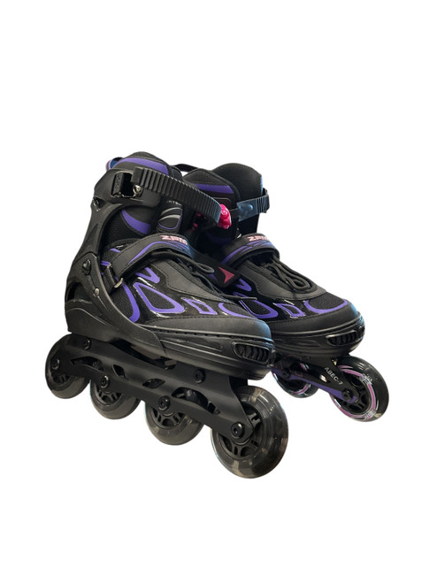 Vist Large View of Product Image Which is Used ZPM SPORTS ADJ SZ 4-7 Senior Rec Fitness Skates Black Adjustable