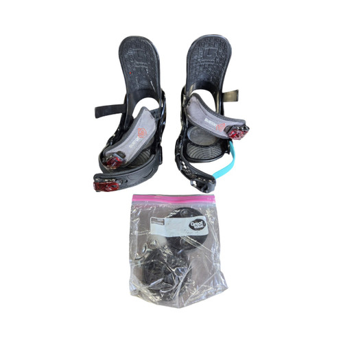 Vist Large View of Product Image Which is Used Burton FS JR BINGINGS Boys Binding Only Black M/L