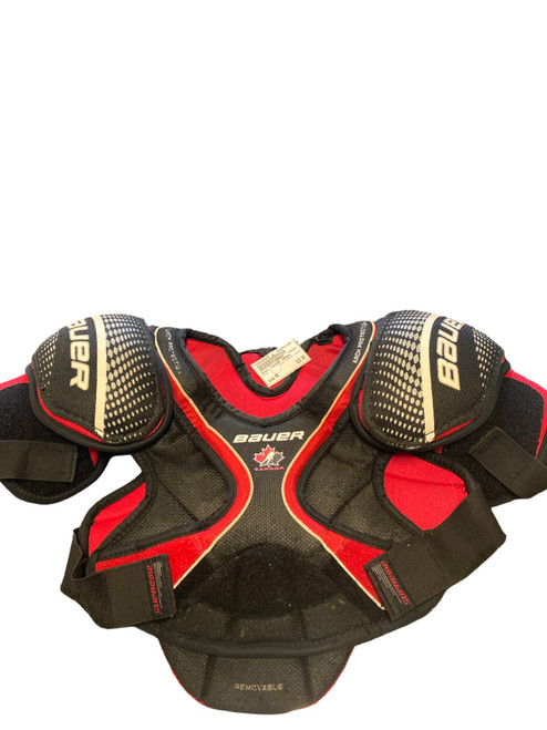 Vist Large View of Product Image Which is Used Bauer SUPREME CANADA Junior Shoulder Pads MD