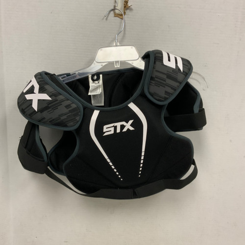 Vist Large View of Product Image Which is Used STX STALLION 75 Lacrosse Shoulder Pads Black LG