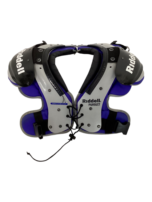 Vist Large View of Product Image Which is Used Riddell PURSUIT FB Shoulder Pads Navy Blue MD