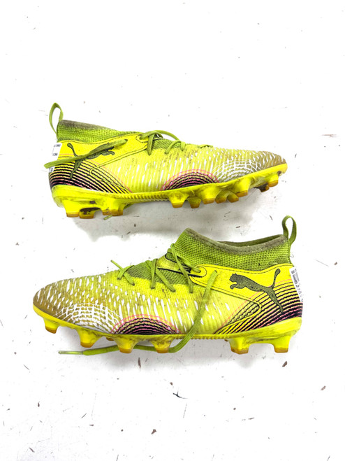 Vist Large View of Product Image Which is Used Puma Soccer Cleats Yellow Senior 5.5