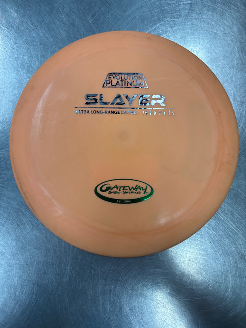 Vist Large View of Product Image Which is Used Gateway EVOLUTION PLATNIUM SLAYER Disc Golf Driver Orange