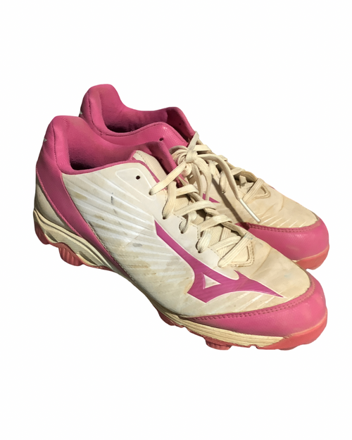 Vist Large View of Product Image Which is Used Mizuno CLEATS BB/SB Cleats White Senior 7.5