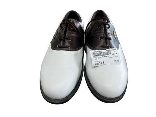 Vist Large View of Product Image Which is Used Foot Joy CLASSIC Mens Golf Shoes White Senior 8.5