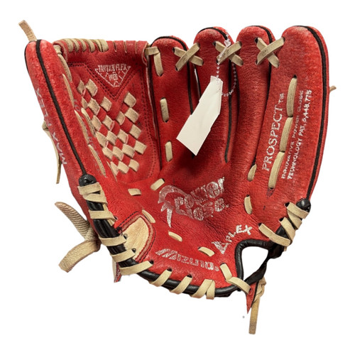 Vist Large View of Product Image Which is Used Mizuno PROSPECT BB/SB Glove RH Throw Red 10"
