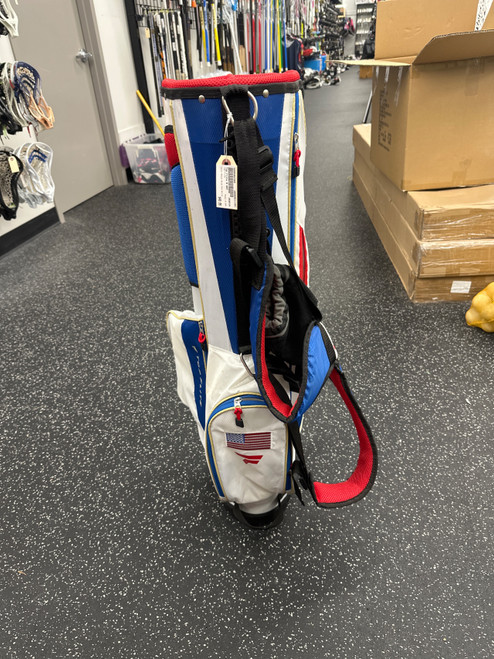 Vist Large View of Product Image Which is Used Top Flite 6 WAY Mens Stand Bag Royal Blue And White