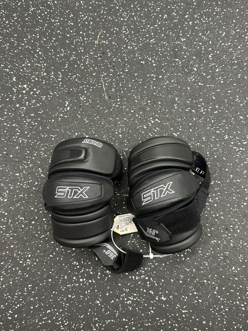 Vist Large View of Product Image Which is Used STX STALLION 300 ARM PADS Lacrosse Arm Pads/Guards Black MD