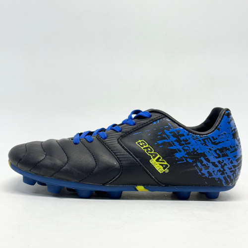 Vist Large View of Product Image Which is Used Brava Soccer Cleats Black And Royal Blue Junior 04