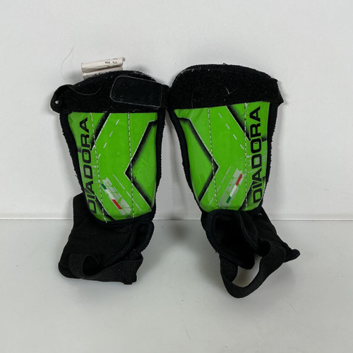 Vist Large View of Product Image Which is Used Diadora Soccer Shin Guards Youth Green XXXS